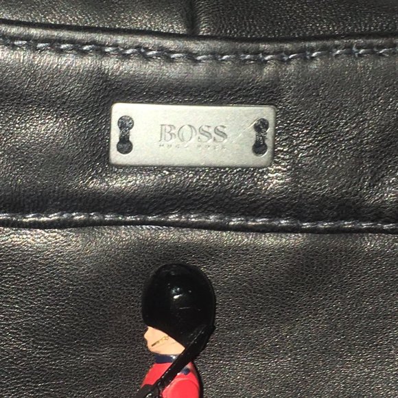 NEW Hugo Boss $895 Napa Lambskin Black Leather Jacket Men's Size 42R - Picture 4 of 7